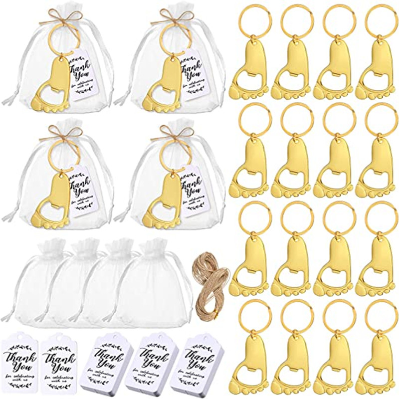 Zwitsal Baby Products - 50-teiliges Baby-Fußabdruck Schlüsselanhänger Flaschenöffner Set für